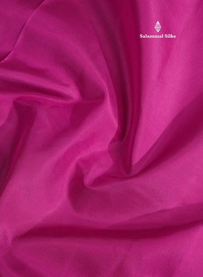 Beautiful Purple 9Yards Pure Silk Saree With (3.7inch) Green Border