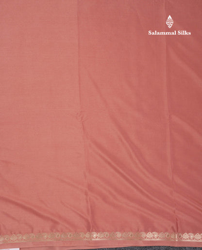 Beautiful Chilly Red Plain Semi Mysore Silk Saree With Small Traditional Zari Border