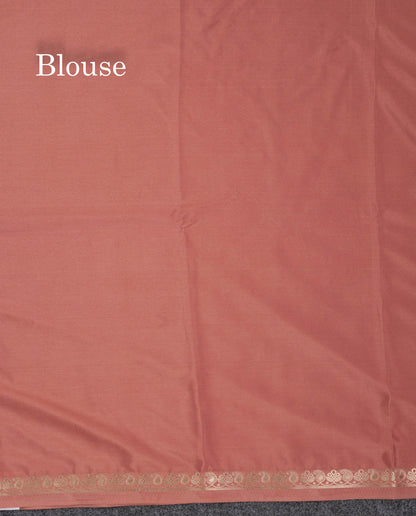 Beautiful Chilly Red Plain Semi Mysore Silk Saree With Small Traditional Zari Border