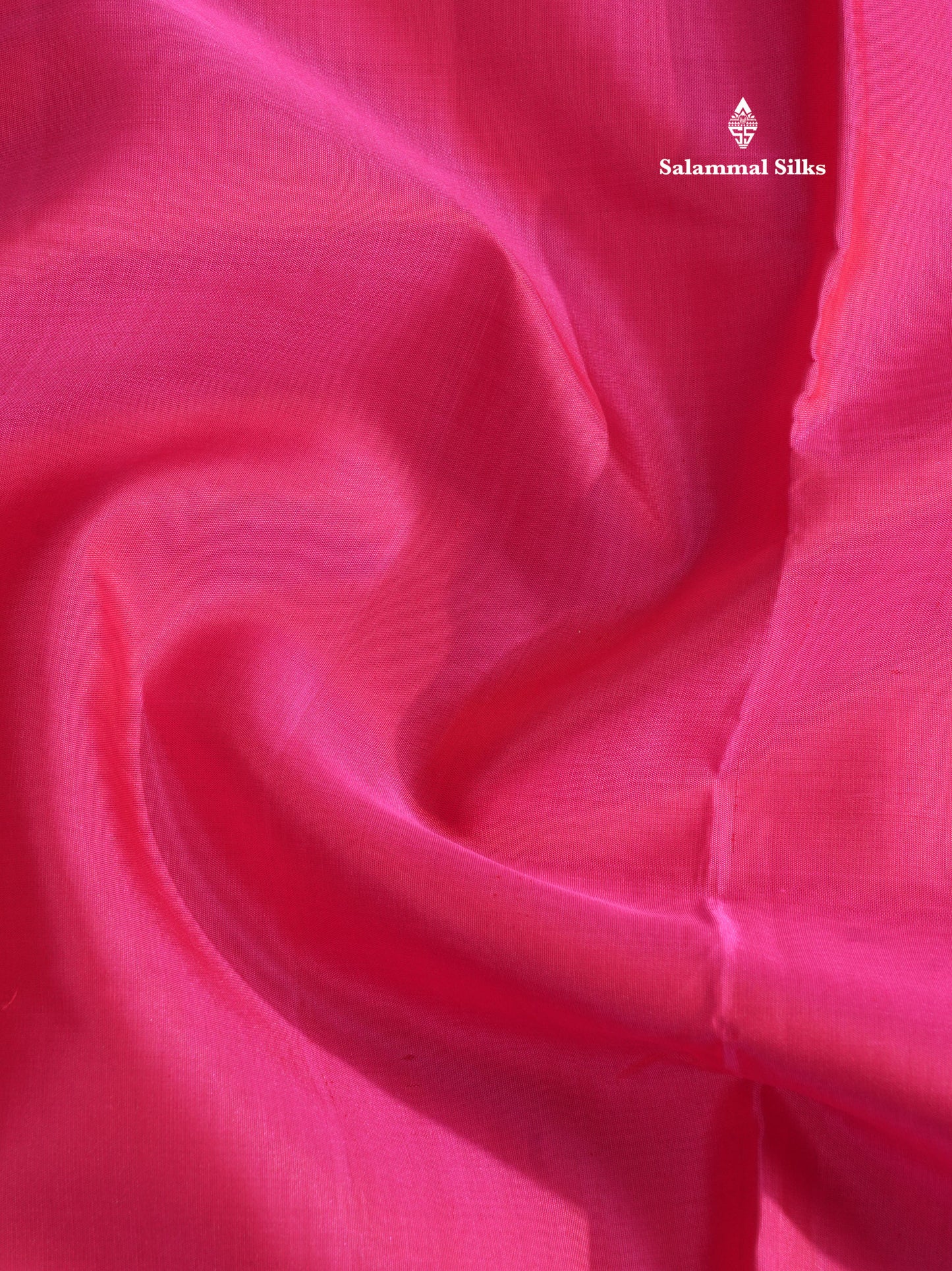 Korvai Beautiful Pink 10 Yards Pure Silk Saree With (5.3 inch) Violet Border