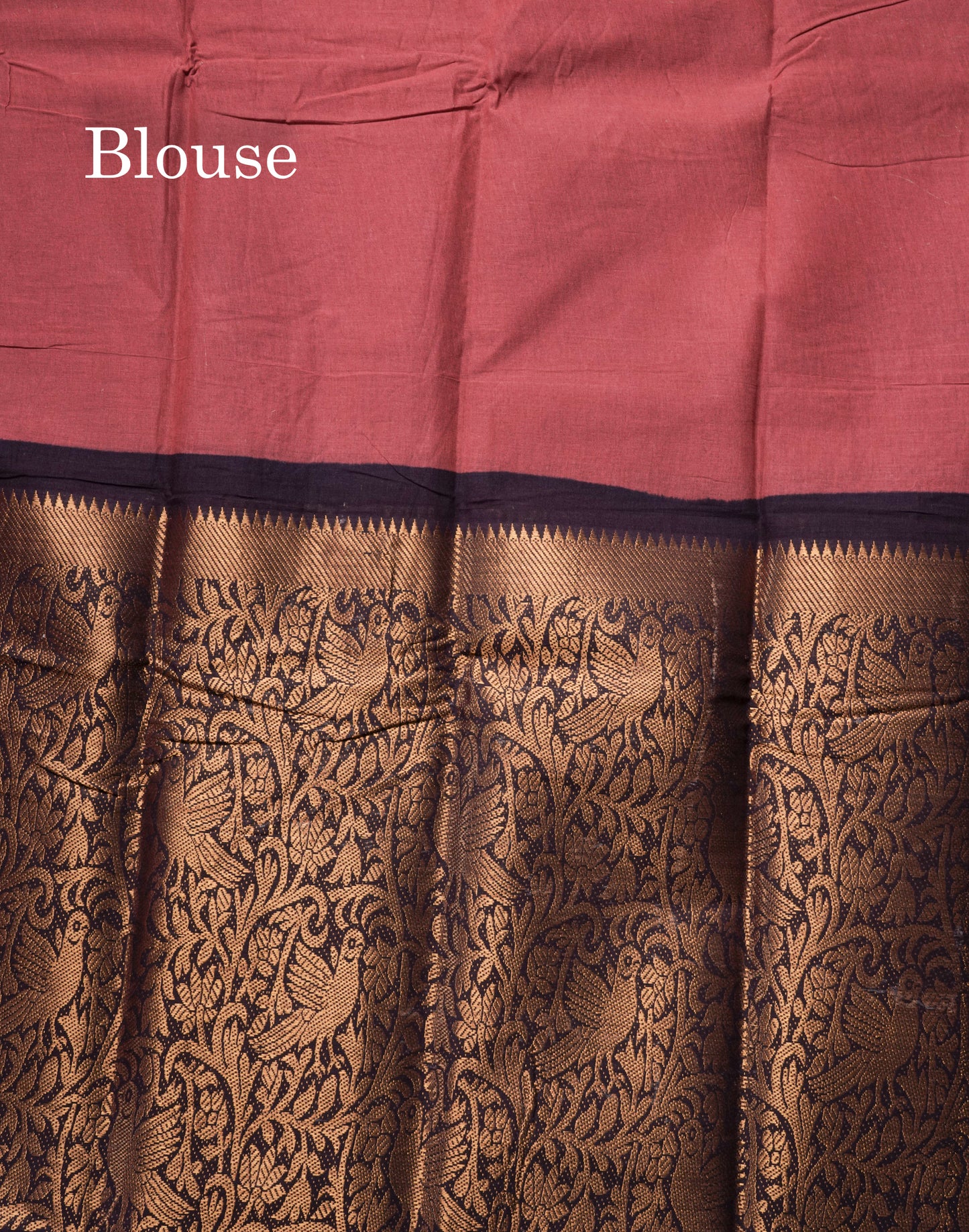 Beautiful Rust Orange Plain Pure Sungudi Cotton Saree With Contrast Brown Long Border