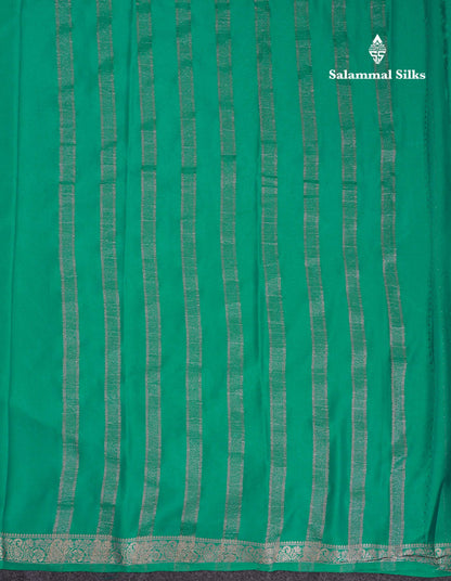 Beautiful Mustard Yellow Plain Semi Mysore Silk Saree With Small Traditional Zari Border