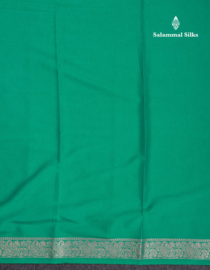 Beautiful Mustard Yellow Plain Semi Mysore Silk Saree With Small Traditional Zari Border