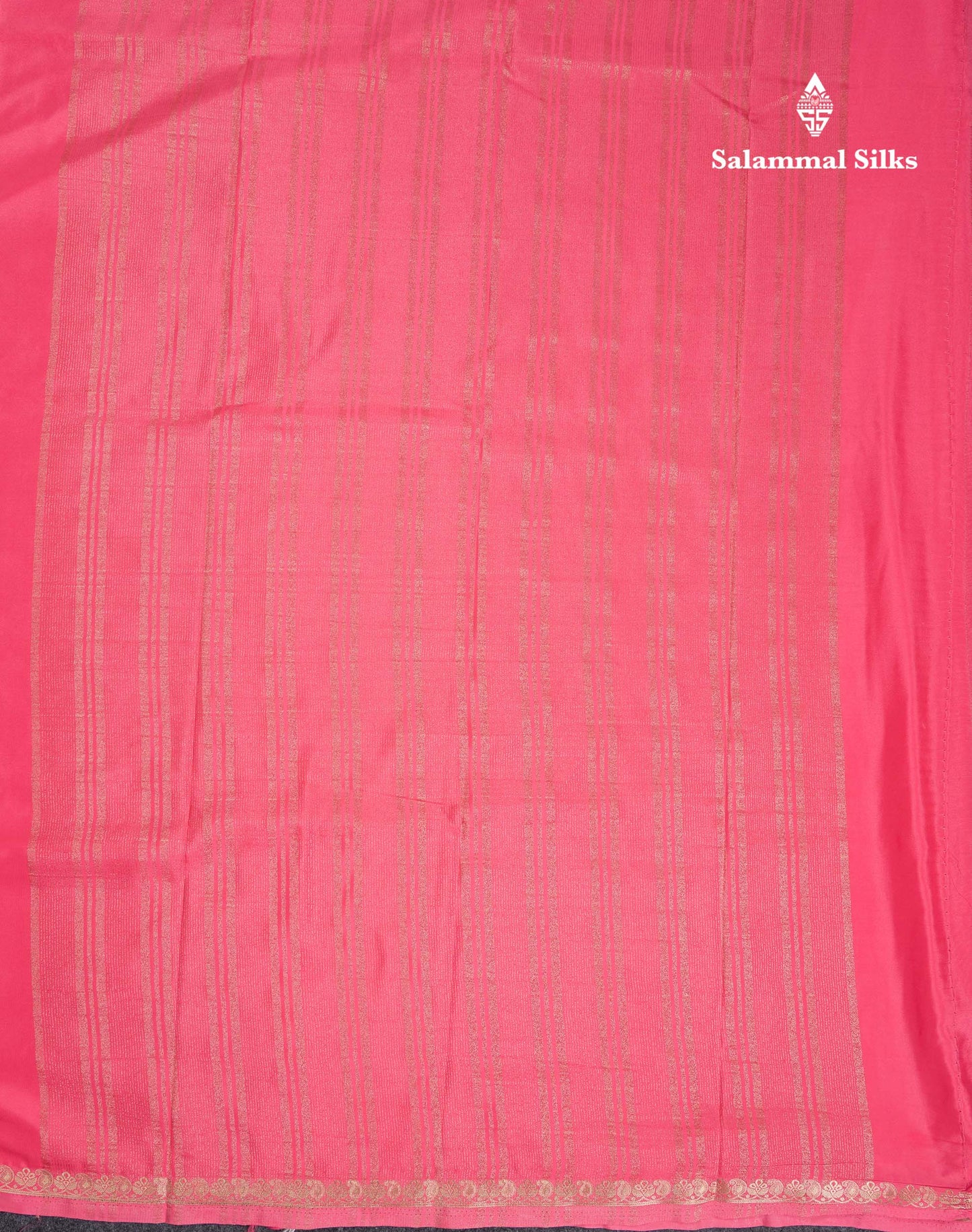 Beautiful Chilly Red Plain Semi Mysore Silk Saree With Small Traditional Zari Border