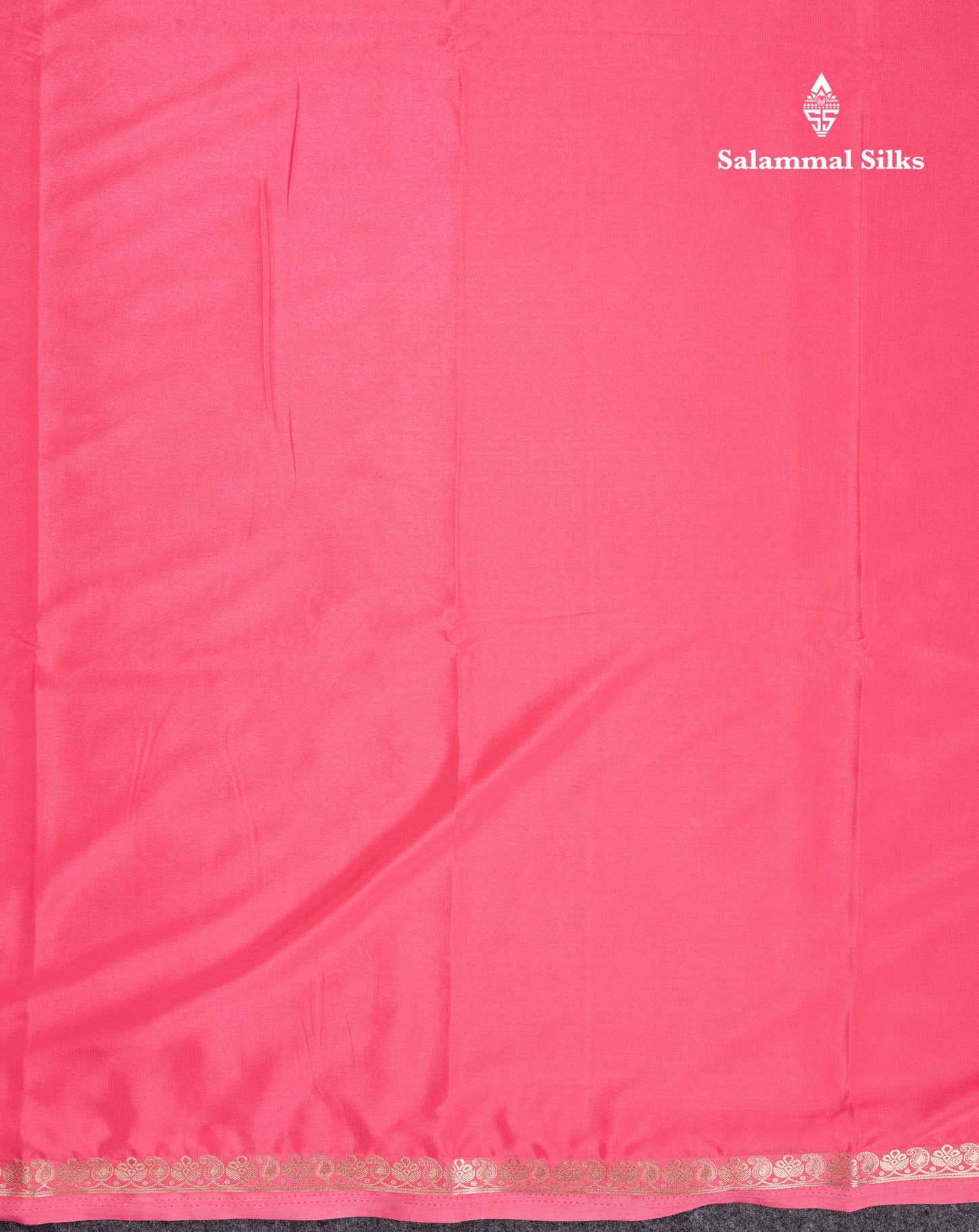 Beautiful Chilly Red Plain Semi Mysore Silk Saree With Small Traditional Zari Border