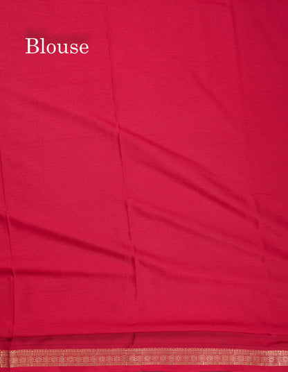 Beautiful Lavender Plain Semi Mysore Silk Saree With Small Traditional Zari Border
