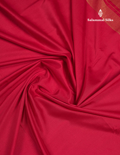 Beautiful Violet Plain Semi Mysore Silk Saree With Small Traditional Zari Border