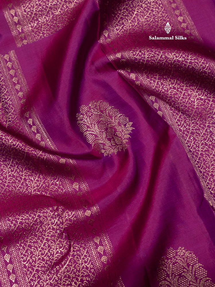 Violet Colour Pure Kanjivaram Fancy Silk Saree
