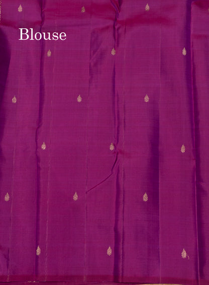 Violet Colour Pure Kanjivaram Fancy Silk Saree