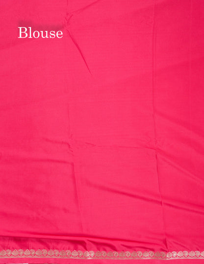 Beautiful Chilly Red Plain Semi Mysore Silk Saree With Small Traditional Zari Border