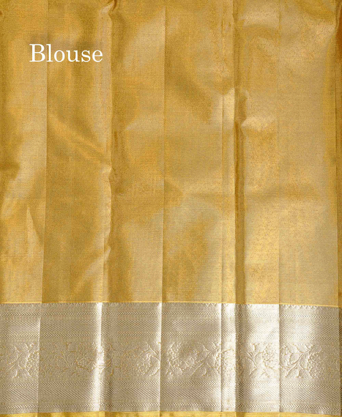 Tissue Bridal Pure Kanjivaram Silk Saree - Gold Colour Body With Traditional Border