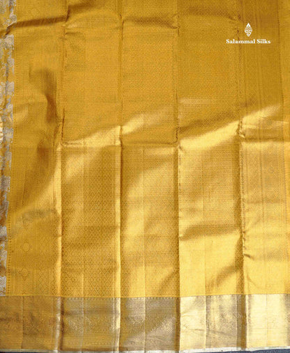 Tissue Bridal Pure Kanjivaram Silk Saree - Gold Colour Body With Traditional Border