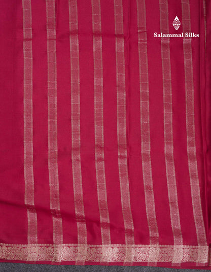 Beautiful Mustard Yellow Plain Semi Mysore Silk Saree With Small Traditional Zari Border