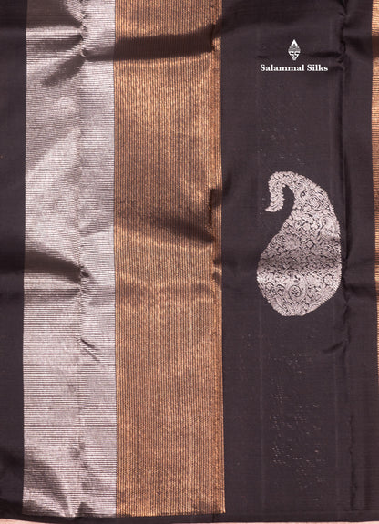 Black Colour Pure Kanjivaram Silk Saree