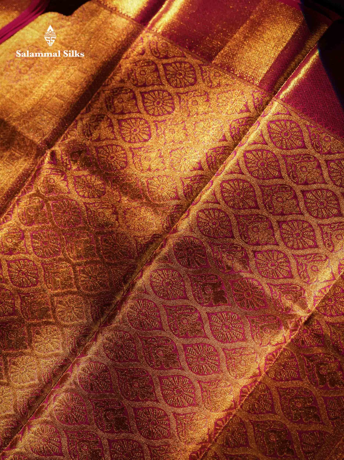 Sandal Tissue Bridal Pure Kanjivaram Silk Saree With Contrast Pink Traditional Evening Morning Border