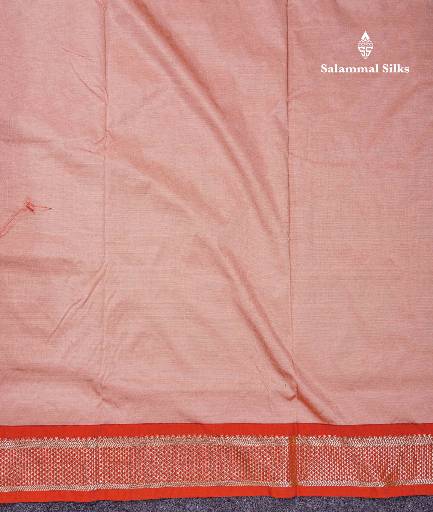 9.5 Yards Semi Silk Saree Light Chocolate with Contrast Maroon Traditional Border