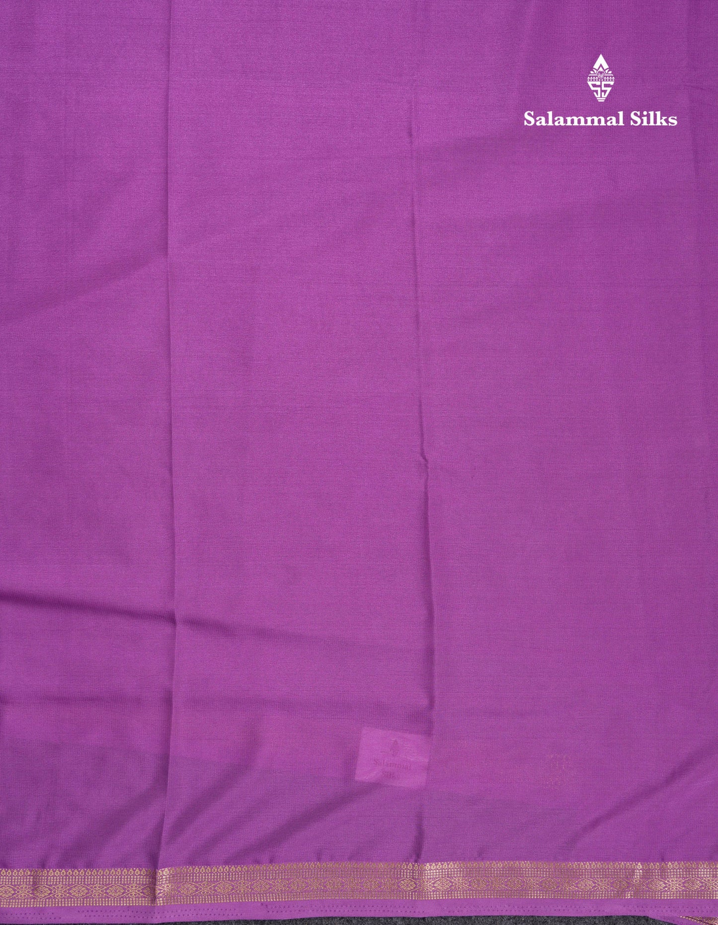Beautiful Lavender Plain Semi Mysore Silk Saree With Small Traditional Zari Border