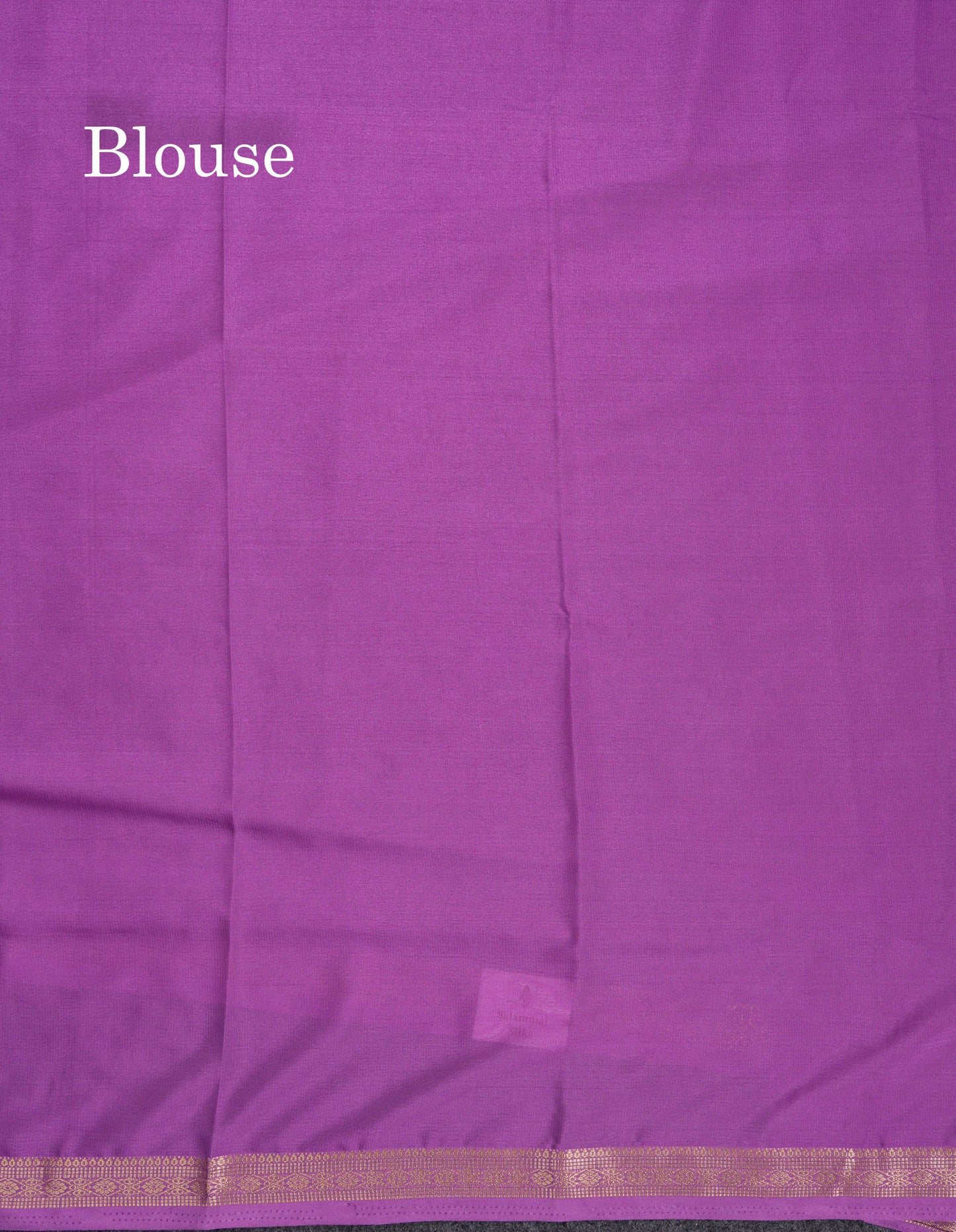 Beautiful Lavender Plain Semi Mysore Silk Saree With Small Traditional Zari Border