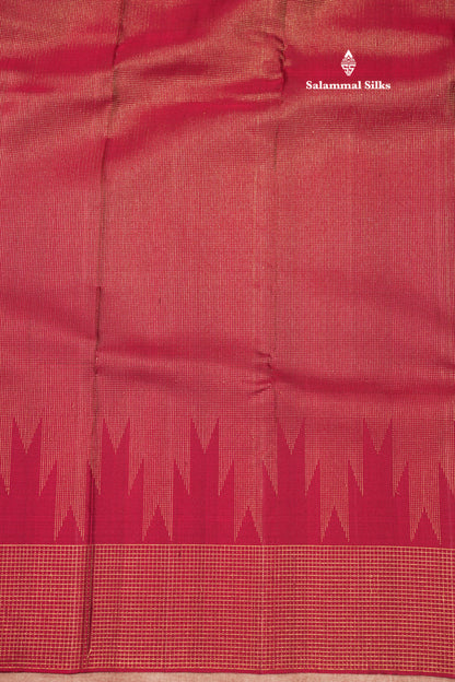 Vairaoosi Maroon Colour Pure Kanjivaram Silk Saree With Small Checks Border