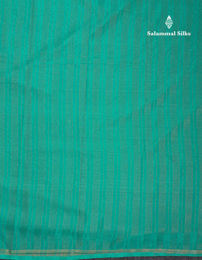 Beautiful Violet Plain Semi Mysore Silk Saree With Small Traditional Zari Border