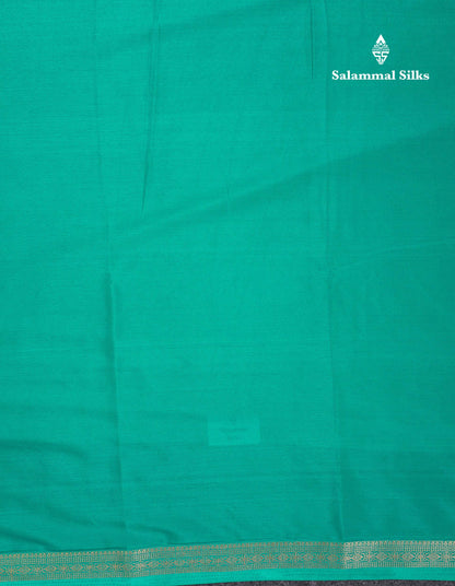 Beautiful Violet Plain Semi Mysore Silk Saree With Small Traditional Zari Border