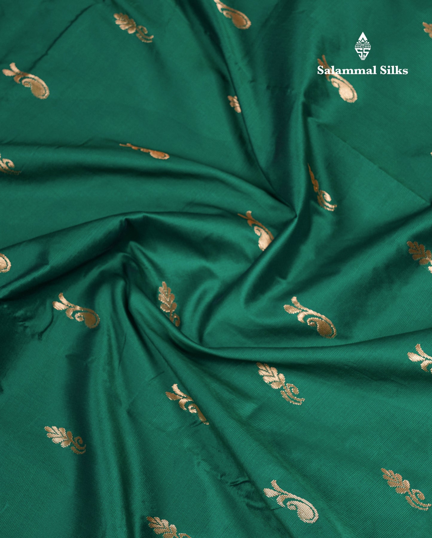 11 Yards Semi Silk Saree Bottle Green with Contrast Pink Traditional Border