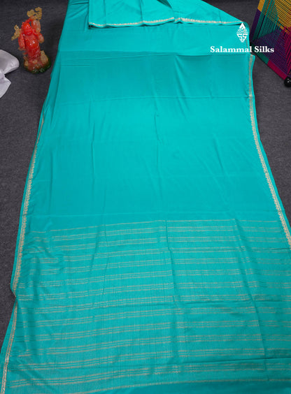 Beautiful Chilly Red Plain Semi Mysore Silk Saree With Small Traditional Zari Border