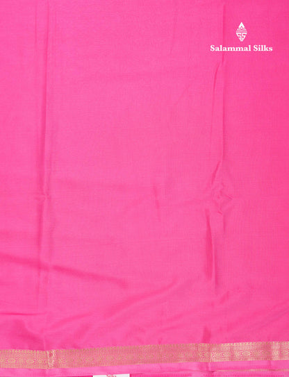Beautiful Lavender Plain Semi Mysore Silk Saree With Small Traditional Zari Border