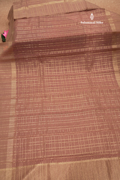 Onion Pink Colour Linen Mix Saree With Tissue Blouse