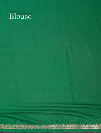 Beautiful Half White Plain Semi Mysore Silk Saree With Small Traditional Zari Border
