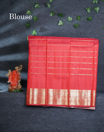 Pure Silk Pattu Pavadai (Half White) With Contrast Reddish Maroon Blouse 45"