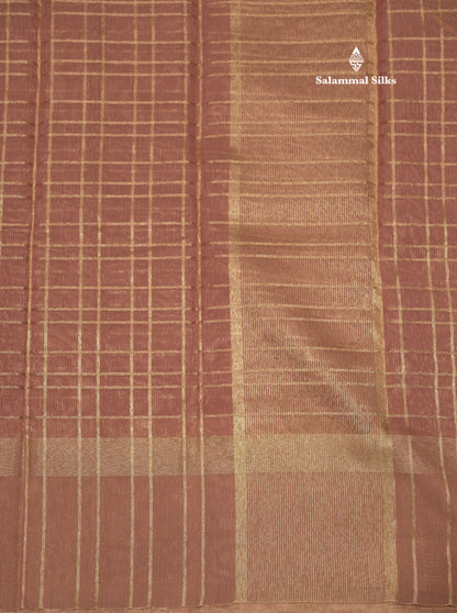 Onion Pink Colour Linen Mix Saree With Tissue Blouse