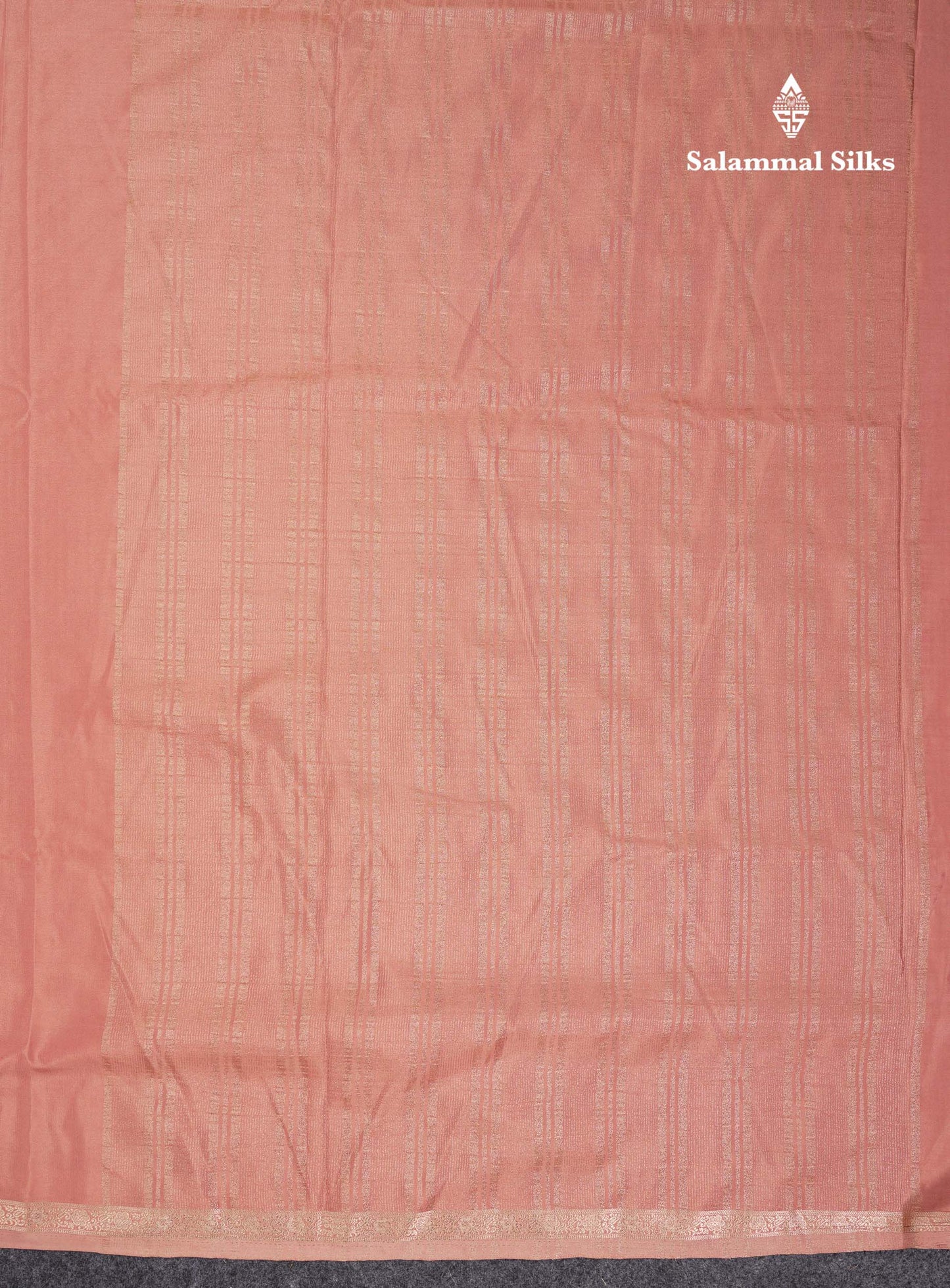 Beautiful Light Chocolate Plain Semi Mysore Silk Saree With Small Traditional Zari Border