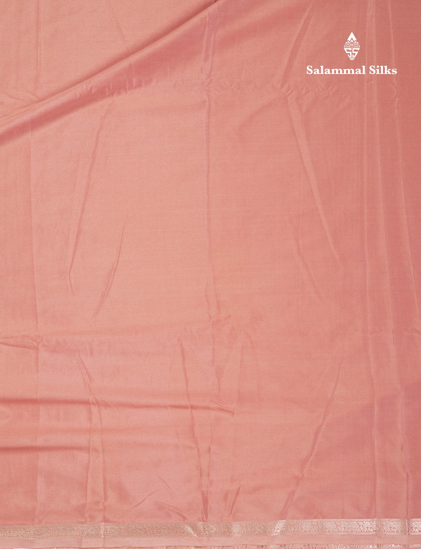 Beautiful Light Chocolate Plain Semi Mysore Silk Saree With Small Traditional Zari Border