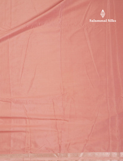Beautiful Light Chocolate Plain Semi Mysore Silk Saree With Small Traditional Zari Border