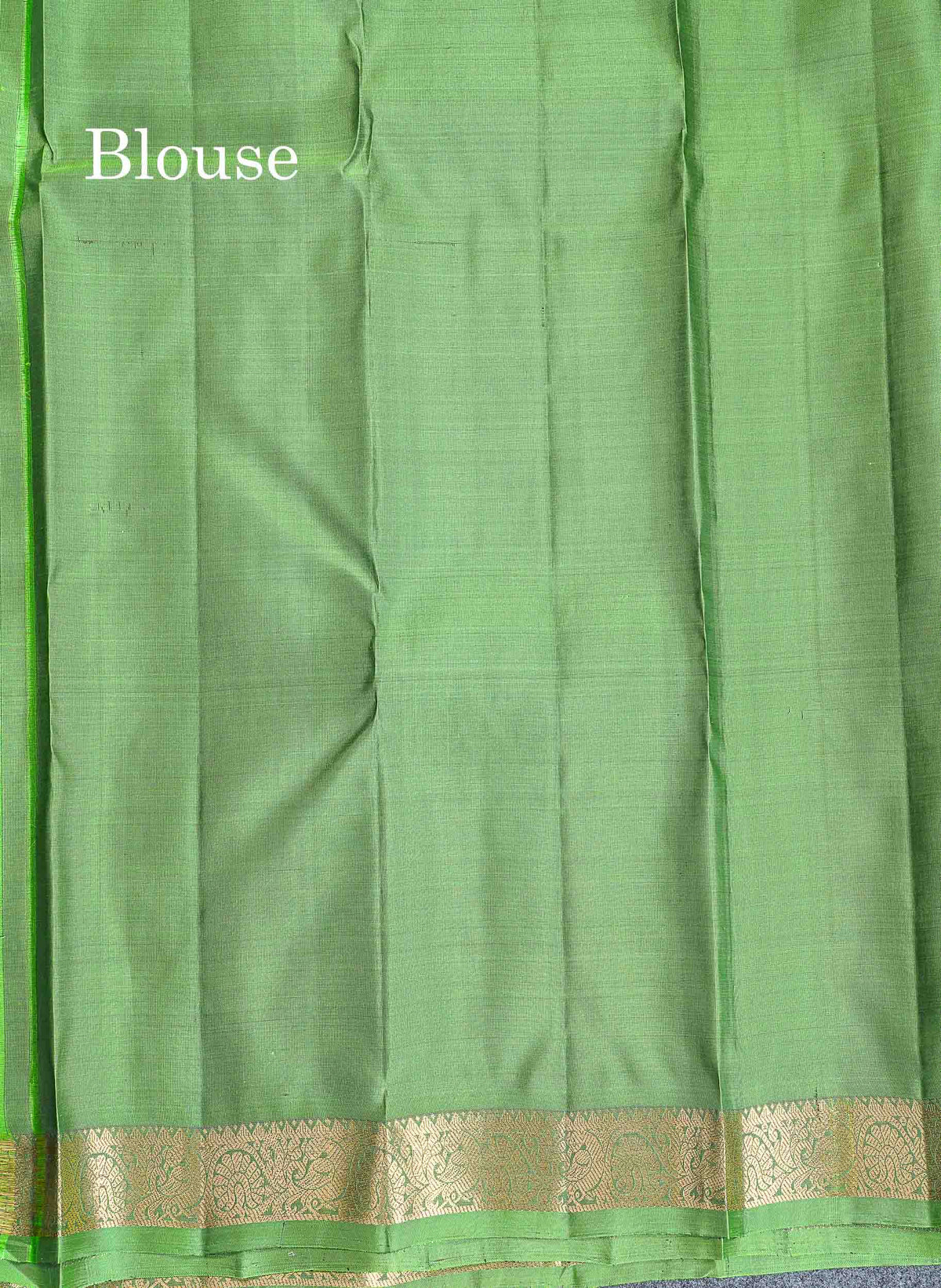 Pure Mix Silk Saree - Light Grey Colour Body Zari Butta With Light Green Small Border