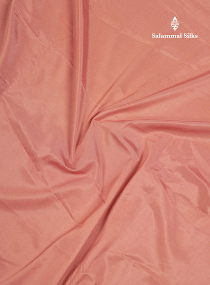 Beautiful Light Chocolate Plain Semi Mysore Silk Saree With Small Traditional Zari Border