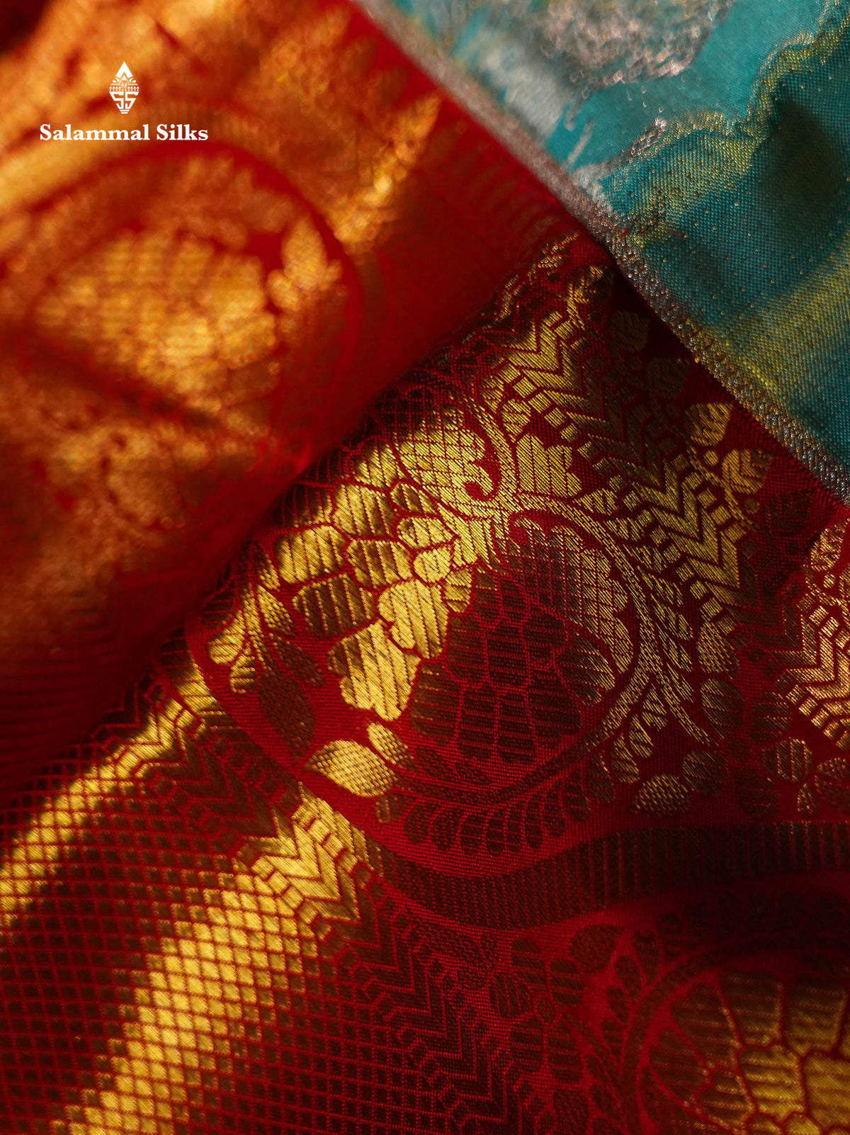 Beautiful Rexona Green Tissue Pure Kanjivaram Silk Saree With Contrast Red Border