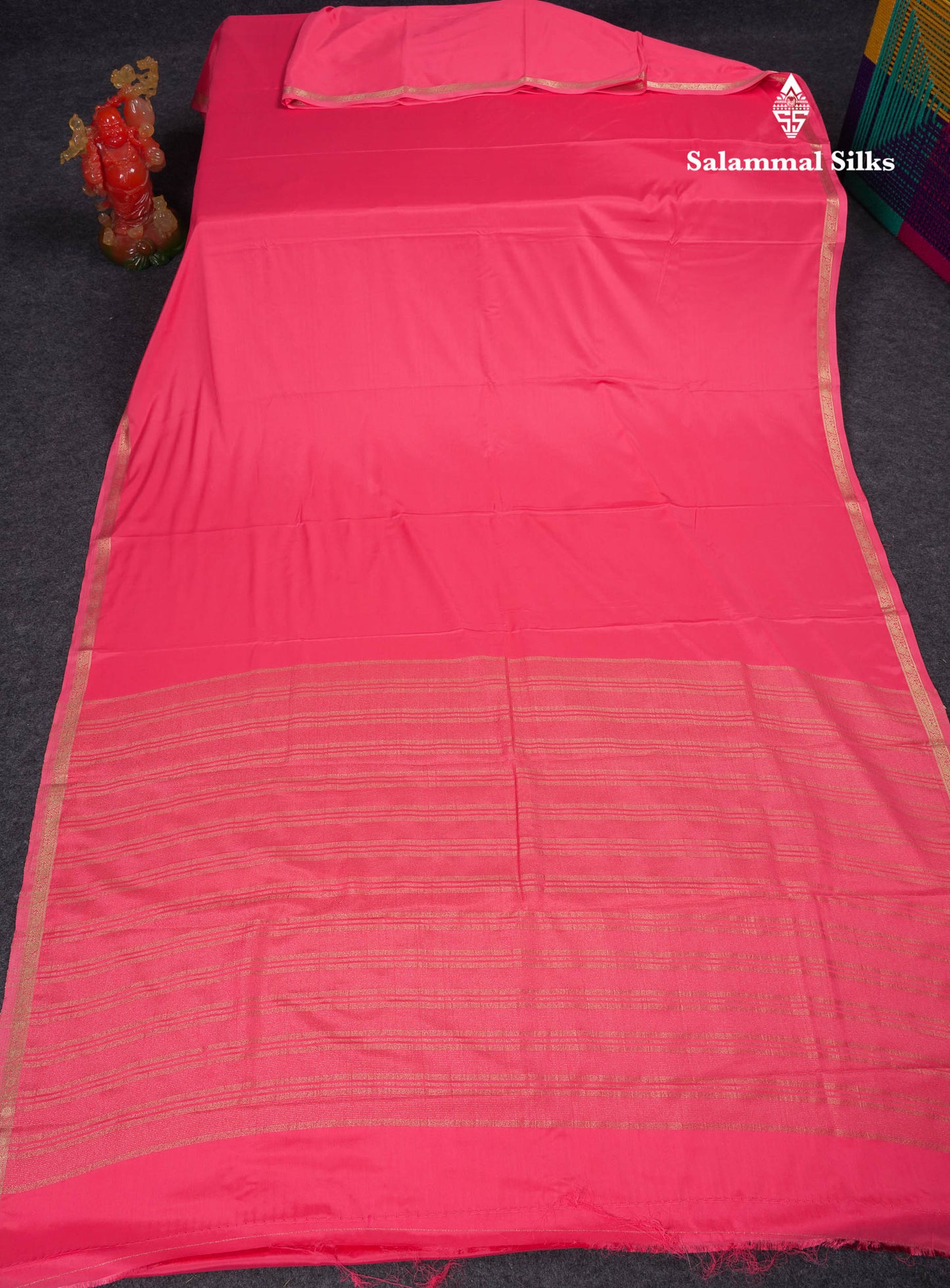 Beautiful Half White Plain Semi Mysore Silk Saree With Small Traditional Zari Border