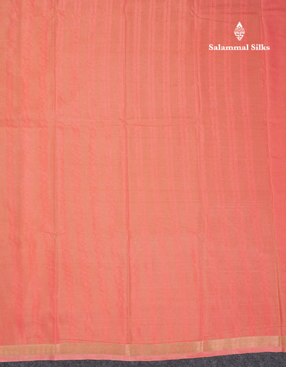 Beautiful Lavender Plain Semi Mysore Silk Saree With Small Traditional Zari Border