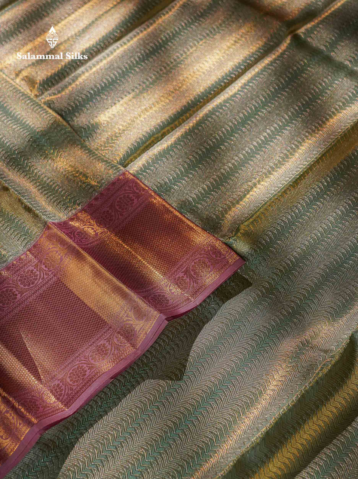 Beautiful Light Rexona Tissue Bridal Pure Kanjivaram Silk Saree With Contrast Onion Pink Traditional Evening Morning Border
