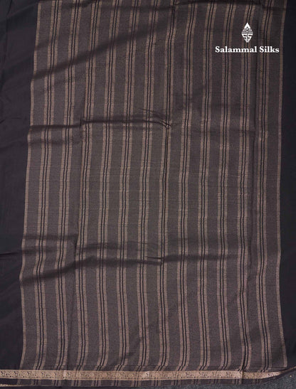 Beautiful Violet Plain Semi Mysore Silk Saree With Small Traditional Zari Border