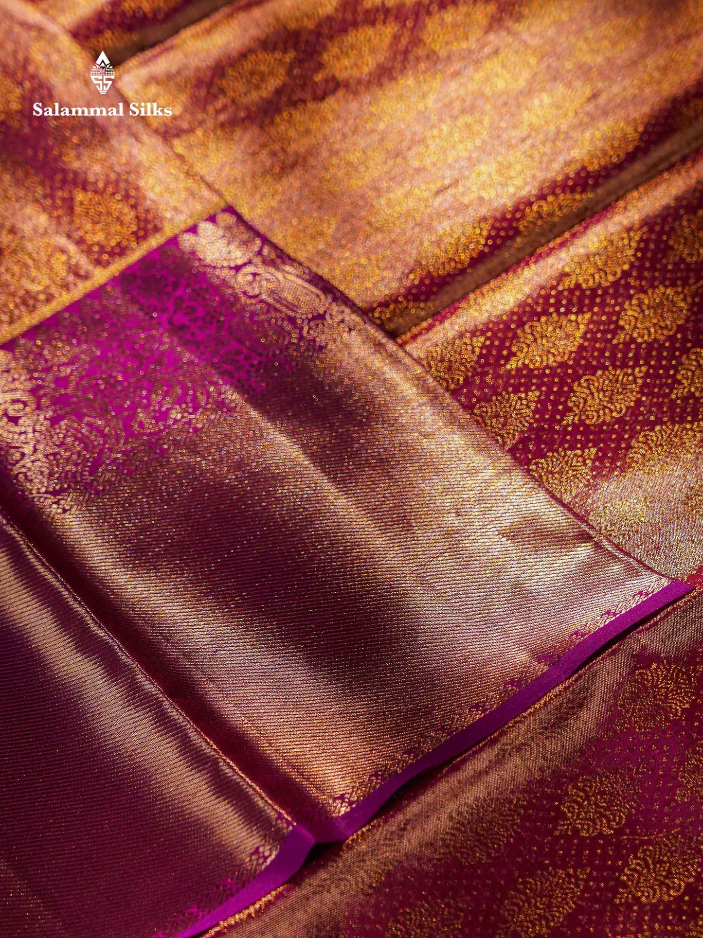 Pink Colour Pure Kanjivaram Silk Saree with Contrast Magenta Pink Border