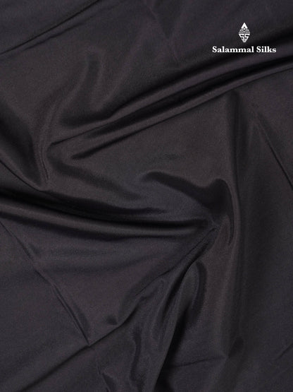 Beautiful Violet Plain Semi Mysore Silk Saree With Small Traditional Zari Border
