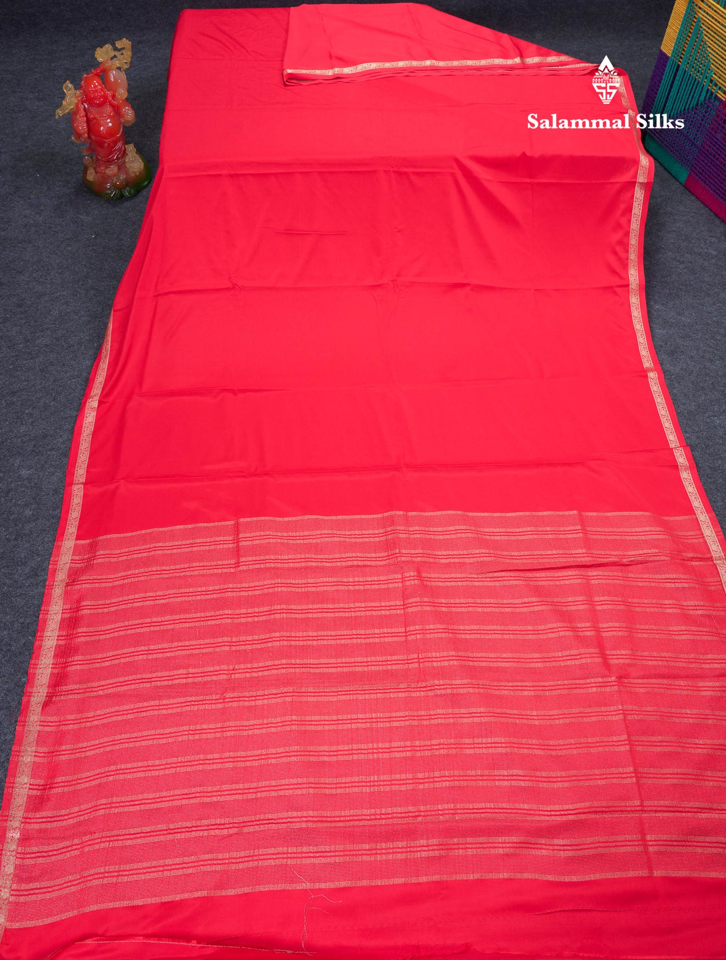 Beautiful Half White Plain Semi Mysore Silk Saree With Small Traditional Zari Border