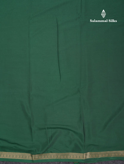 Beautiful Lavender Plain Semi Mysore Silk Saree With Small Traditional Zari Border