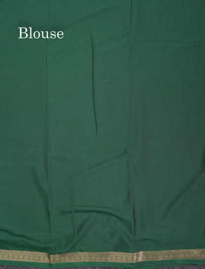 Beautiful Lavender Plain Semi Mysore Silk Saree With Small Traditional Zari Border