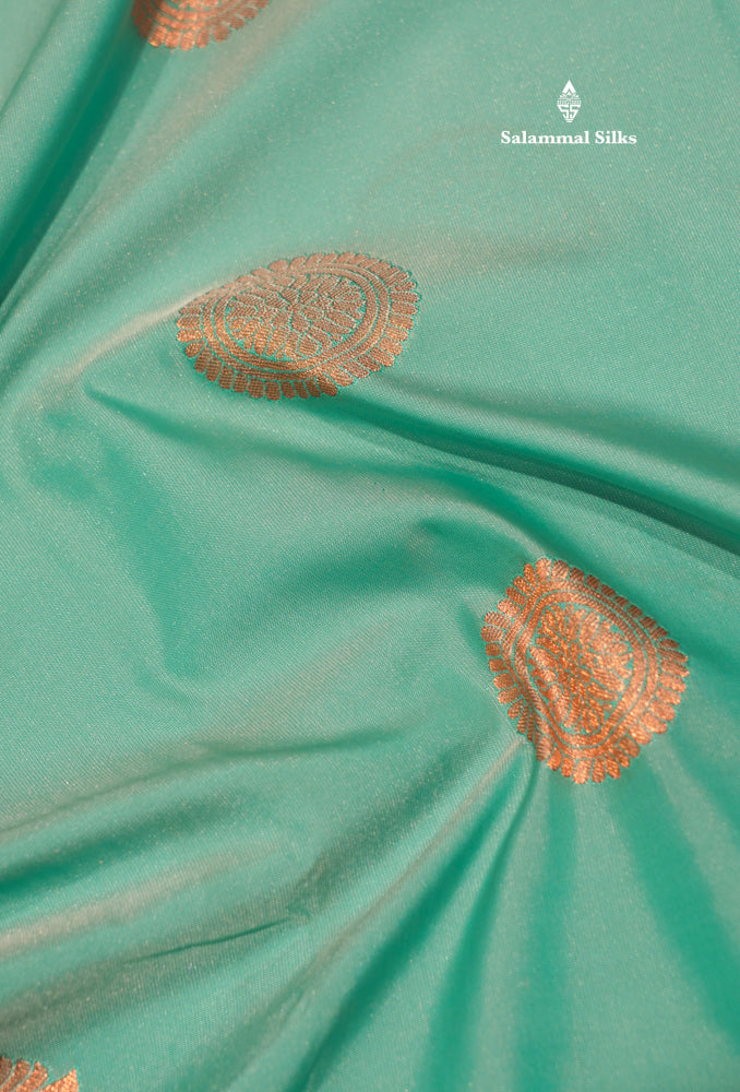 Red Colour Semi Silk Saree With Copper Zari Border