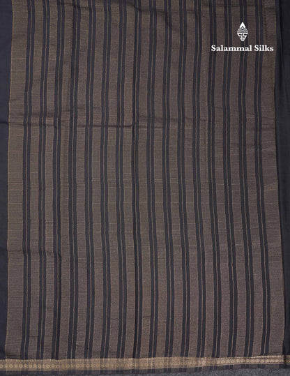 Beautiful Half White Plain Semi Mysore Silk Saree With Small Traditional Zari Border