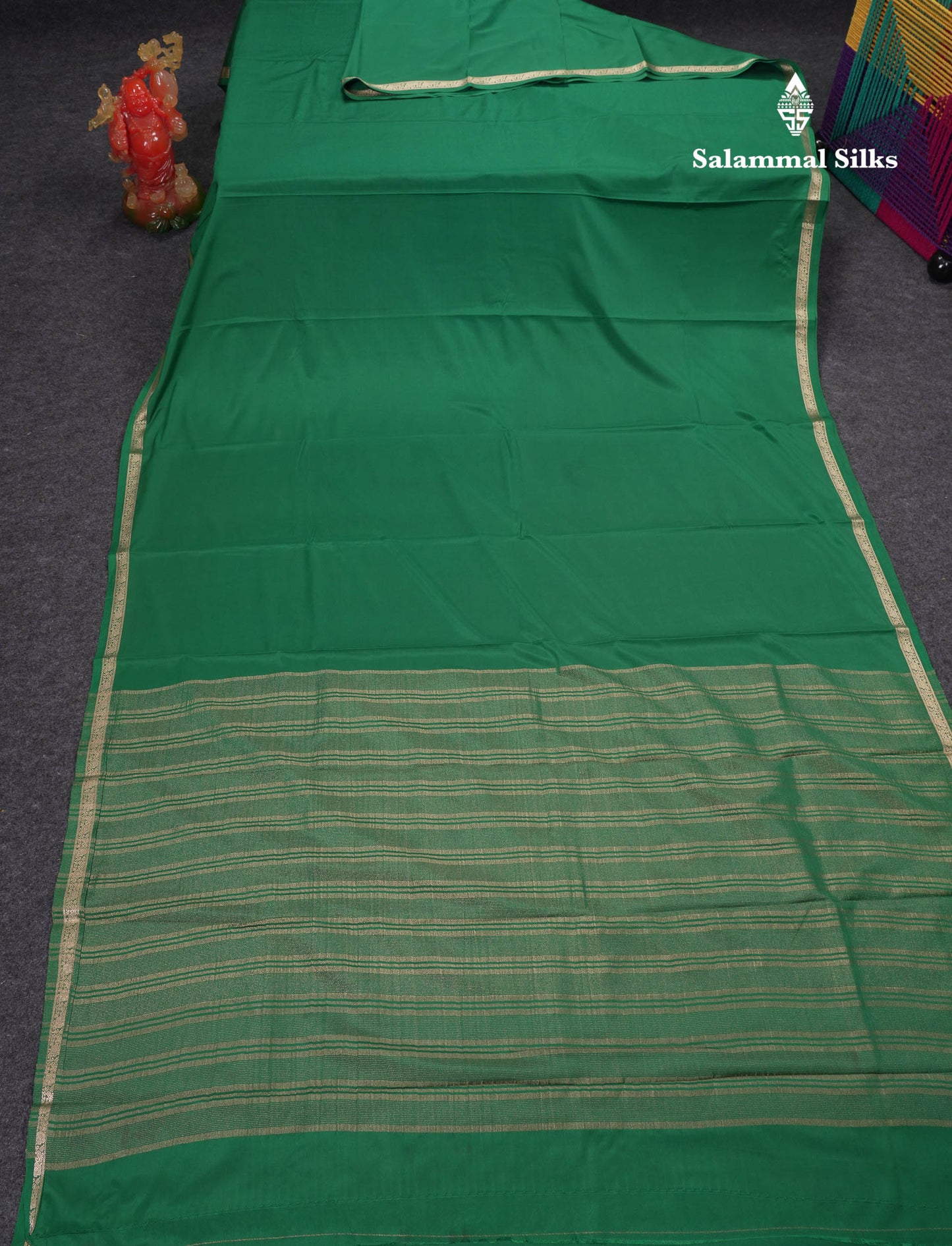 Beautiful Half White Plain Semi Mysore Silk Saree With Small Traditional Zari Border
